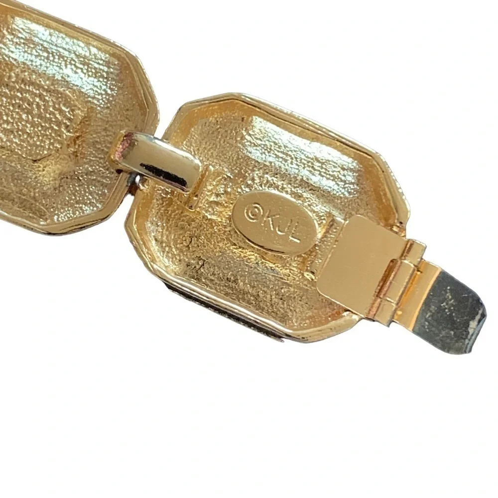 KJL Kenneth Jay Lane Multi Color Cut Glass Crystal Bracelet - Picture 6 of 9